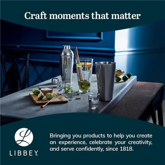 Cocktail Shaker Set 9 Piece Bartender Kit Home Bar Tools Muddler Strainer - Picture 6 of 7